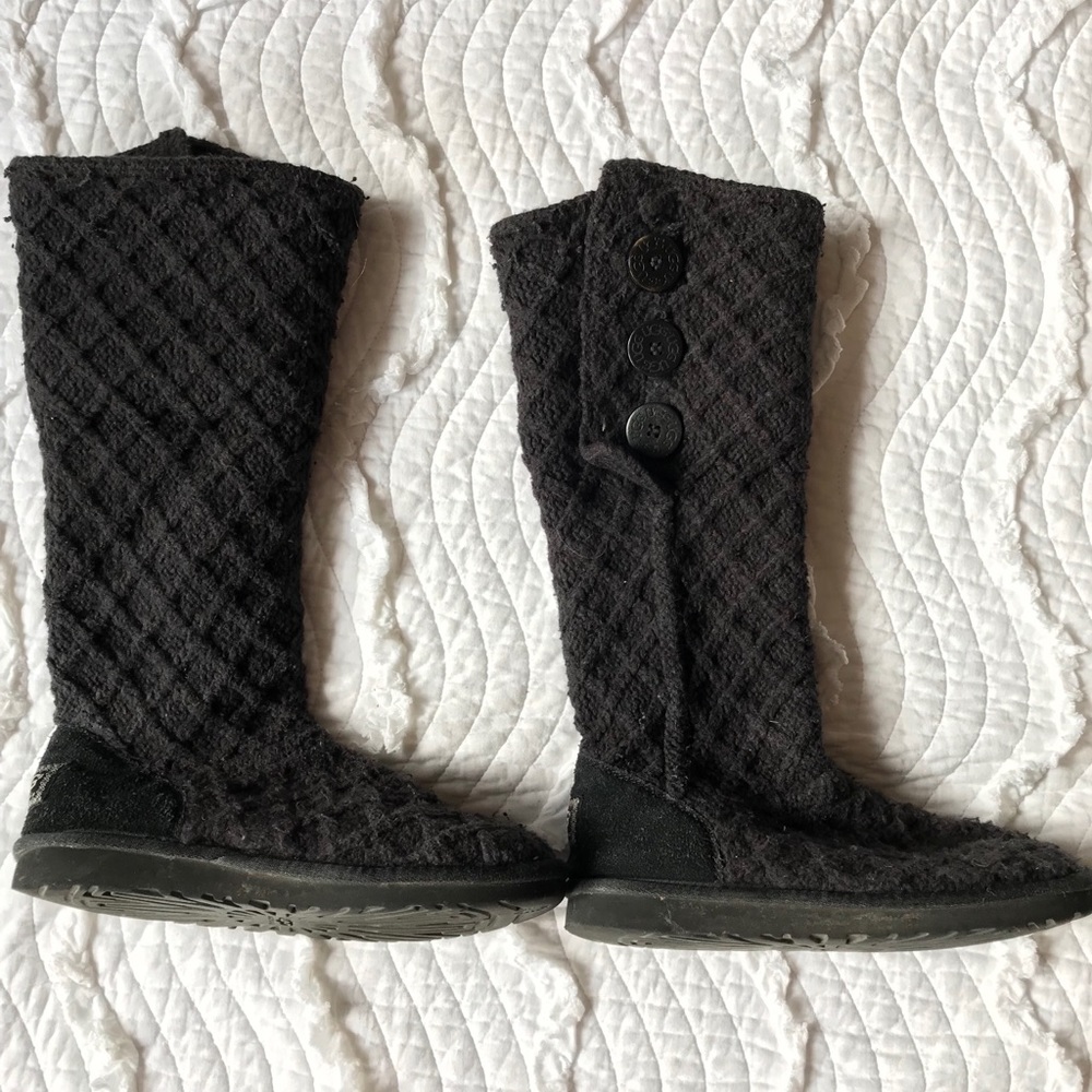 Ugg Black Crochet Boots